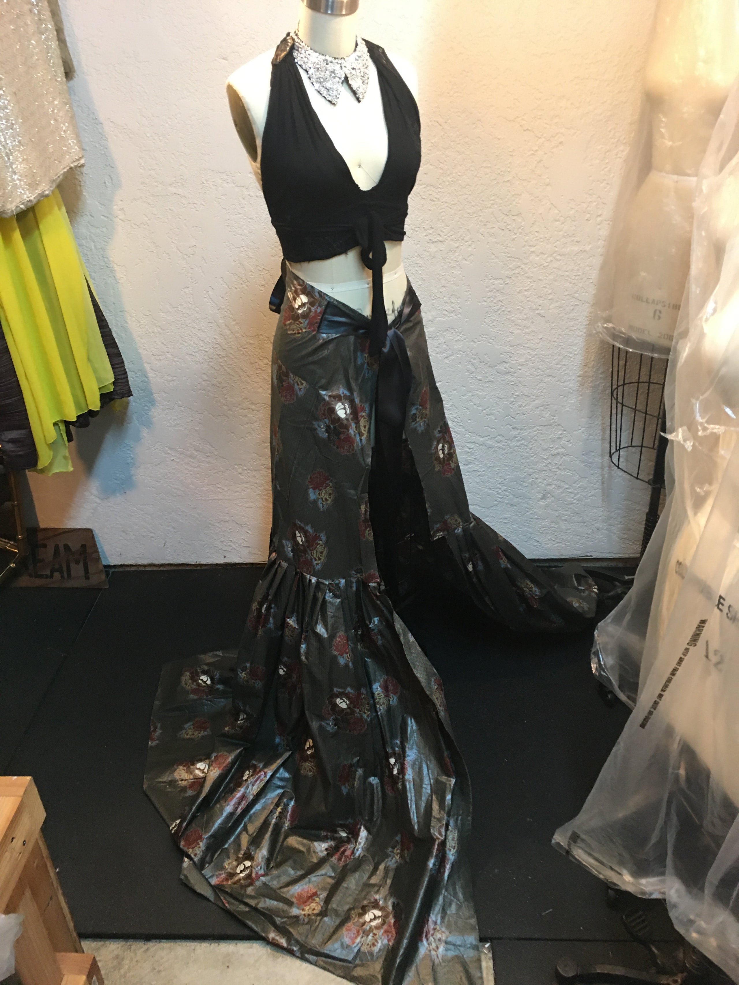 Paper Skirt with ribbon
